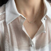 S925 Silver Plating 16k Gold Necklace Female