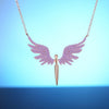 Angel wings pendant necklace