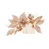 Bride high-end golden flowers hand-inserted comb