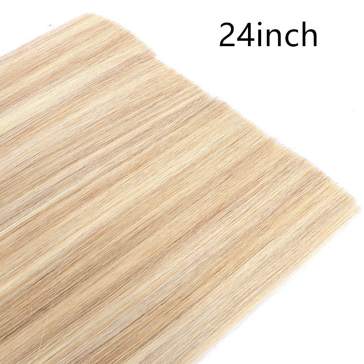 Real human hair seamless flat hair extension