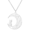 Hollow Moon Cat Clavicle Chain