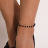 European And American Cross-border Jewelry Fashion Black Glass Beads Anklet Women