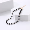 European And American Cross-border Jewelry Fashion Black Glass Beads Anklet Women