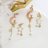 Beautiful Fantasy Starry Sky Moon Fashion Wild Metal Earrings