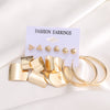 Inlaid Pearl Ladies Earrings French Vintage Gold Earring Set