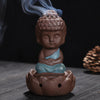 Aromatherapy Colored Sand Pottery Tea Pets Zisha Little Buddha Tea Pets Ceramic Incense Burner
