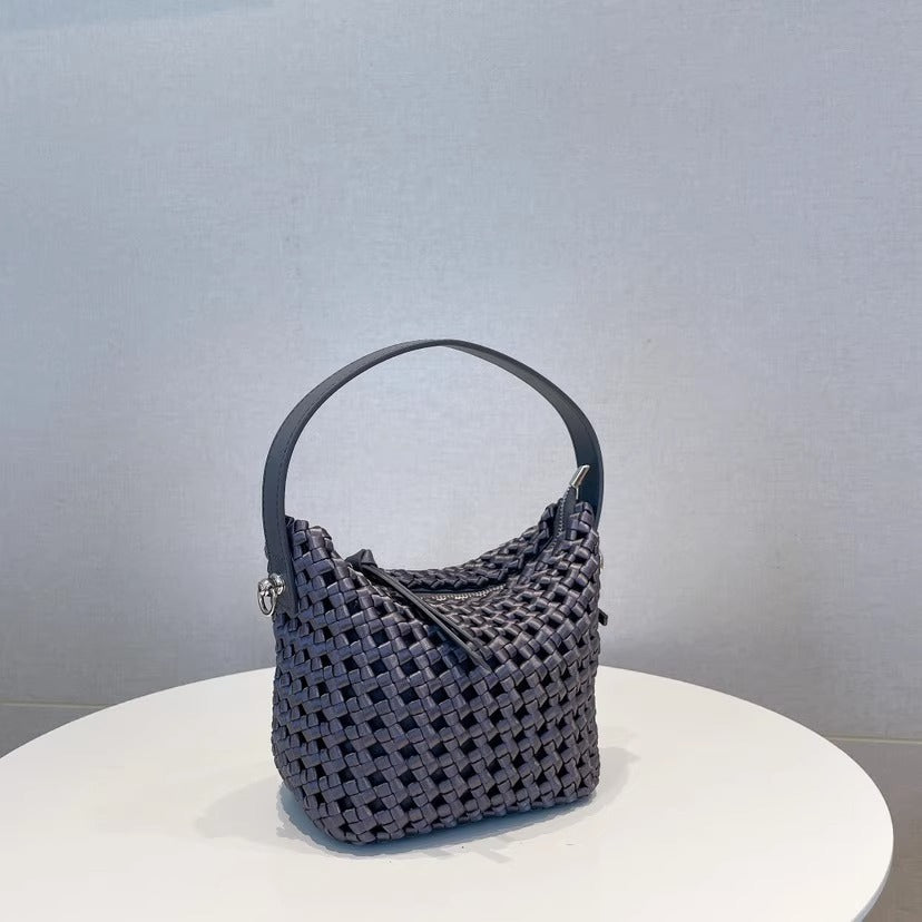 Nylon Hand-woven Lunch Box Handbag All-match Underarm Shoulder Messenger Bag