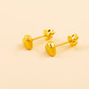 Titanium Steel 18K Gold Simple Fashion Love Heart Stud Earrings