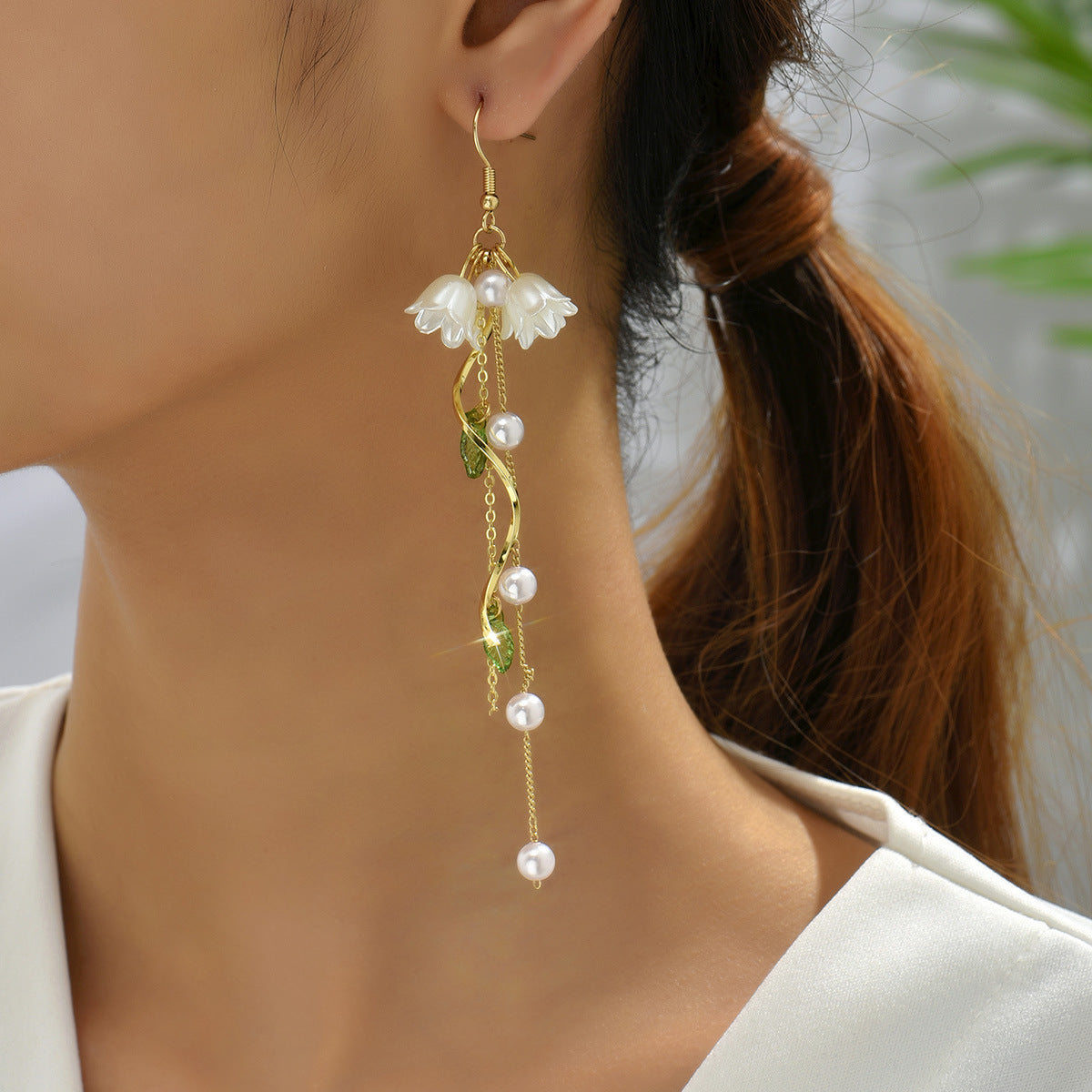 Tulip Long Tassel Earrings New Flower Earrings