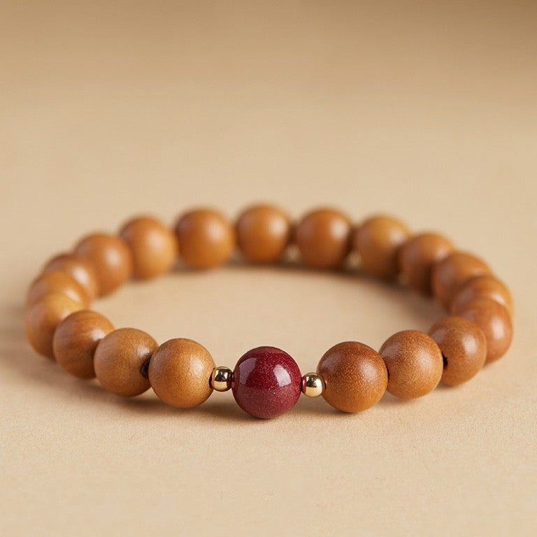 Peach Wood Bracelet Women's