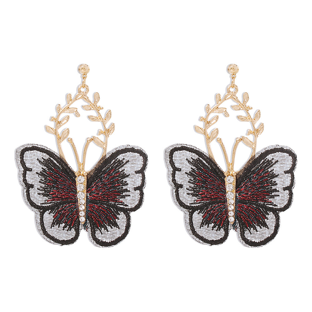 Butterfly Earrings Super Fairy Temperament Alloy Lace Earrings