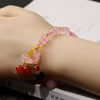 Natural pink crystal bracelet