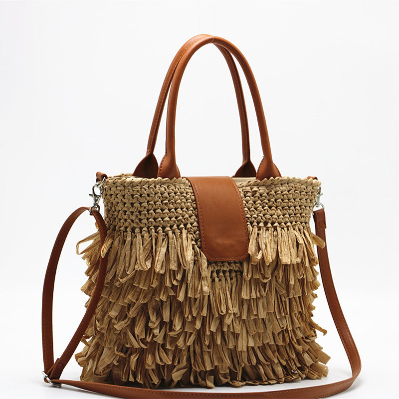 Women's Woven Hand One Shoulder Messenger Bag