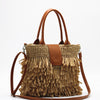 Women's Woven Hand One Shoulder Messenger Bag