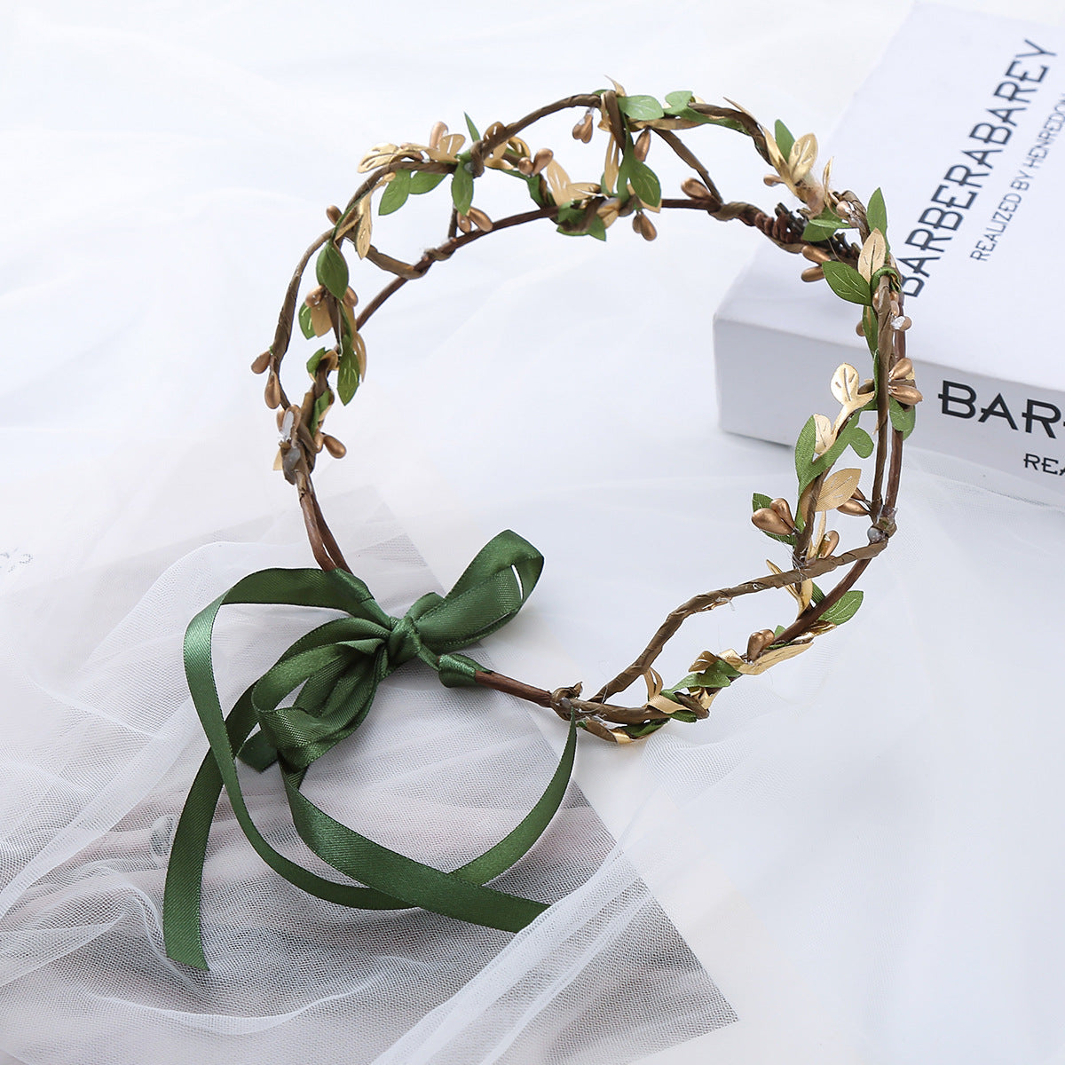 Mori Style Leaves Branches Crown Hair Ornament