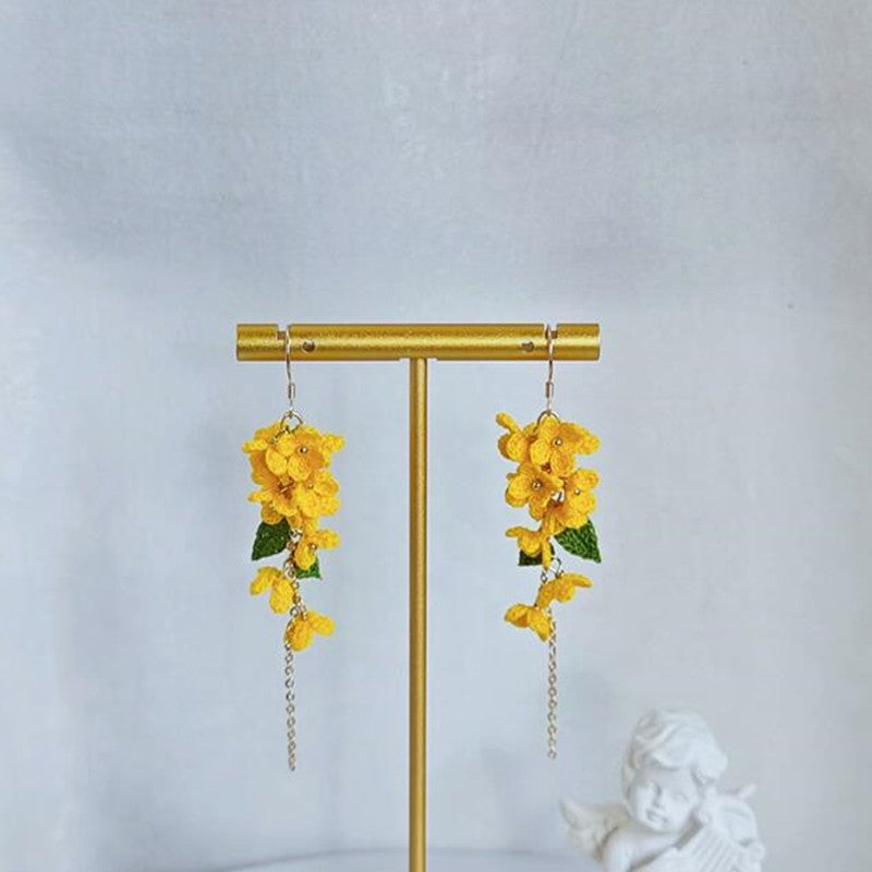 Vintage Osmanthus Flower Vine Earring Jewelry