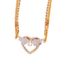 Rhinestone Wings Heart Multilayer Waist Chain