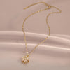 Women's Fashion Simple Rotating Love Heart Flowers Necklace