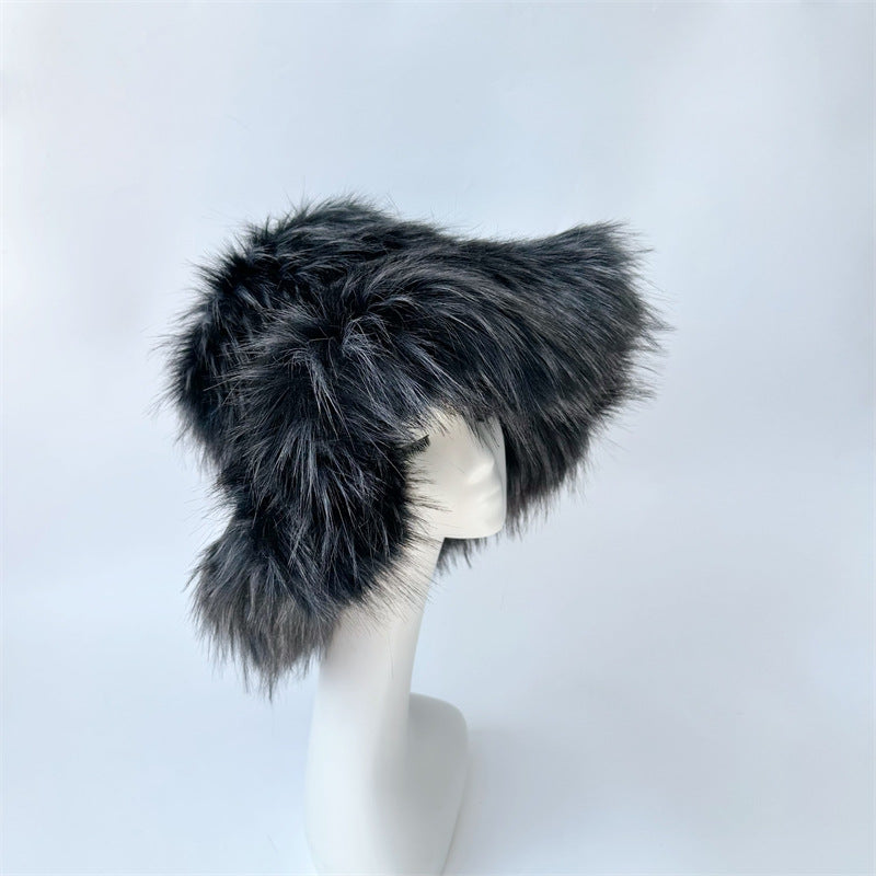 Imitation Raccoon Fur Punk Hat