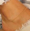 Delicate color gold small ankle chain for women