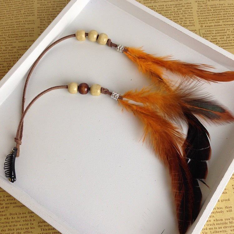 Indian Feather Tassel Hair Piece