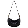 Moon Shape Underarm Bag Solid Color Small Shoulder Messenger Bag