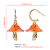 Unique Earring for Women Cute Three Mushroom Shape Sweet Gold Color Drop Earrings New Design Trendy Ear Jewelry