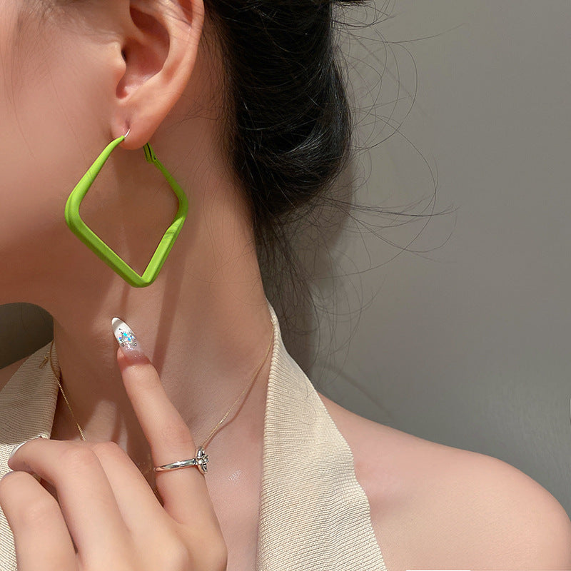 Exaggerated Square Geometric Ear Buckles