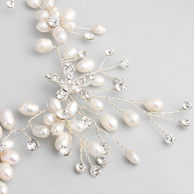 Pearl necklace and earring set