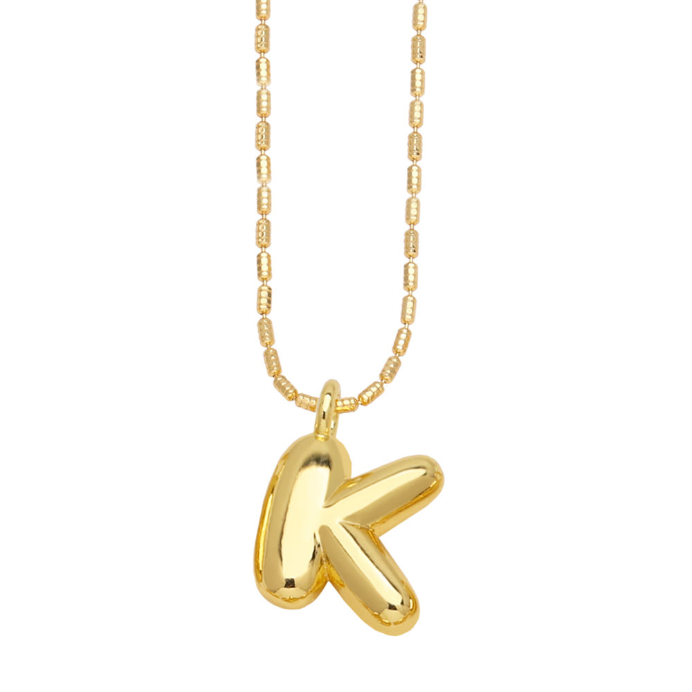 Ornament 26 English Letters Pendant Necklace Minority All-match Gold Plated Hip Hop Clavicle Chain