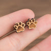 Personality puppy footprints cute kitten paw earrings