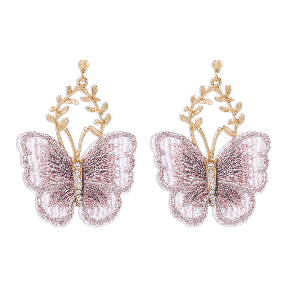 Butterfly Earrings Super Fairy Temperament Alloy Lace Earrings