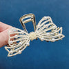 Pearl Diamond Bowknot Large Shark  Clamp