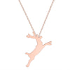 Running Deer Reindeer Pendant Clavicle Necklace For Women