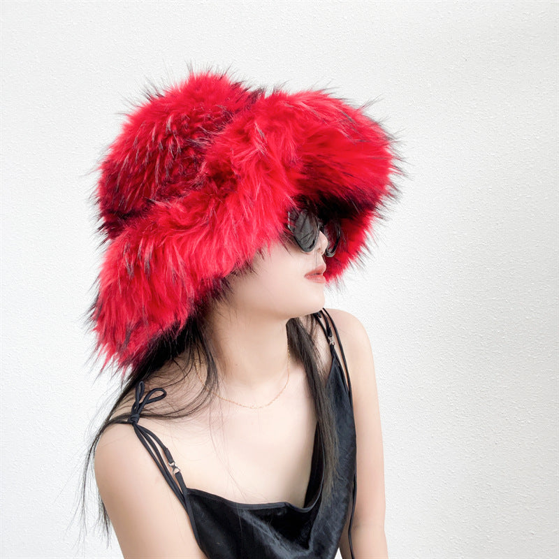 Imitation Raccoon Fur Punk Hat