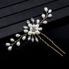 Ebay cross-border supply Korean bride handmade pearl crystal Clip Wedding headdress hairpin pin U