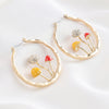 Unique Earring for Women Cute Three Mushroom Shape Sweet Gold Color Drop Earrings New Design Trendy Ear Jewelry