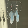 Design Super Fairy Butterfly Dragonfly Wings Long Tassel Earrings