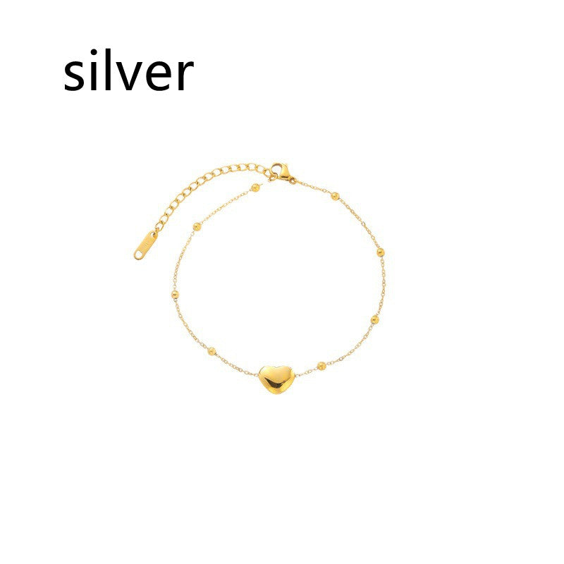 Women's Special-interest Design Titanium Steel 18K Gold Love Anklet