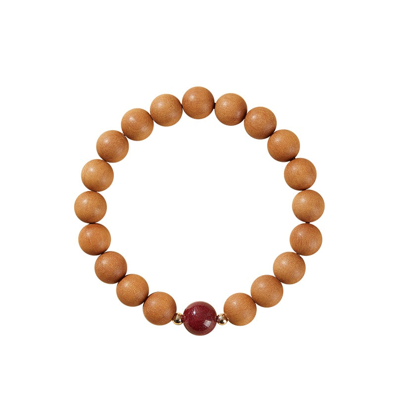 Peach Wood Bracelet Women's