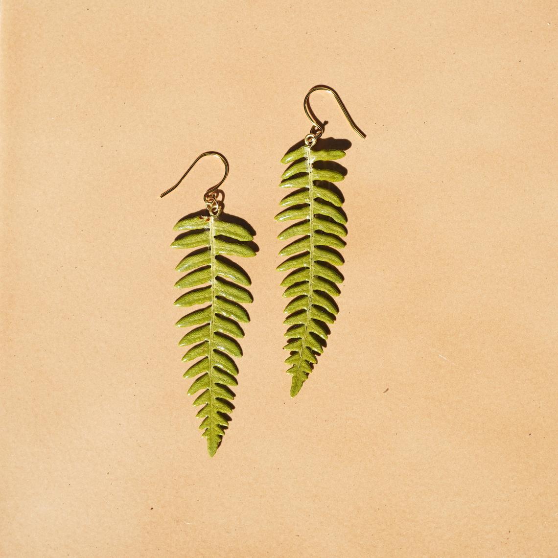 Women's Bohemian Fern Leaf Shaped Earrings