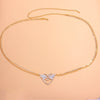 Rhinestone Wings Heart Multilayer Waist Chain