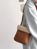 Faux Suede Lamb Wool Women's Shoulder Messenger Bag