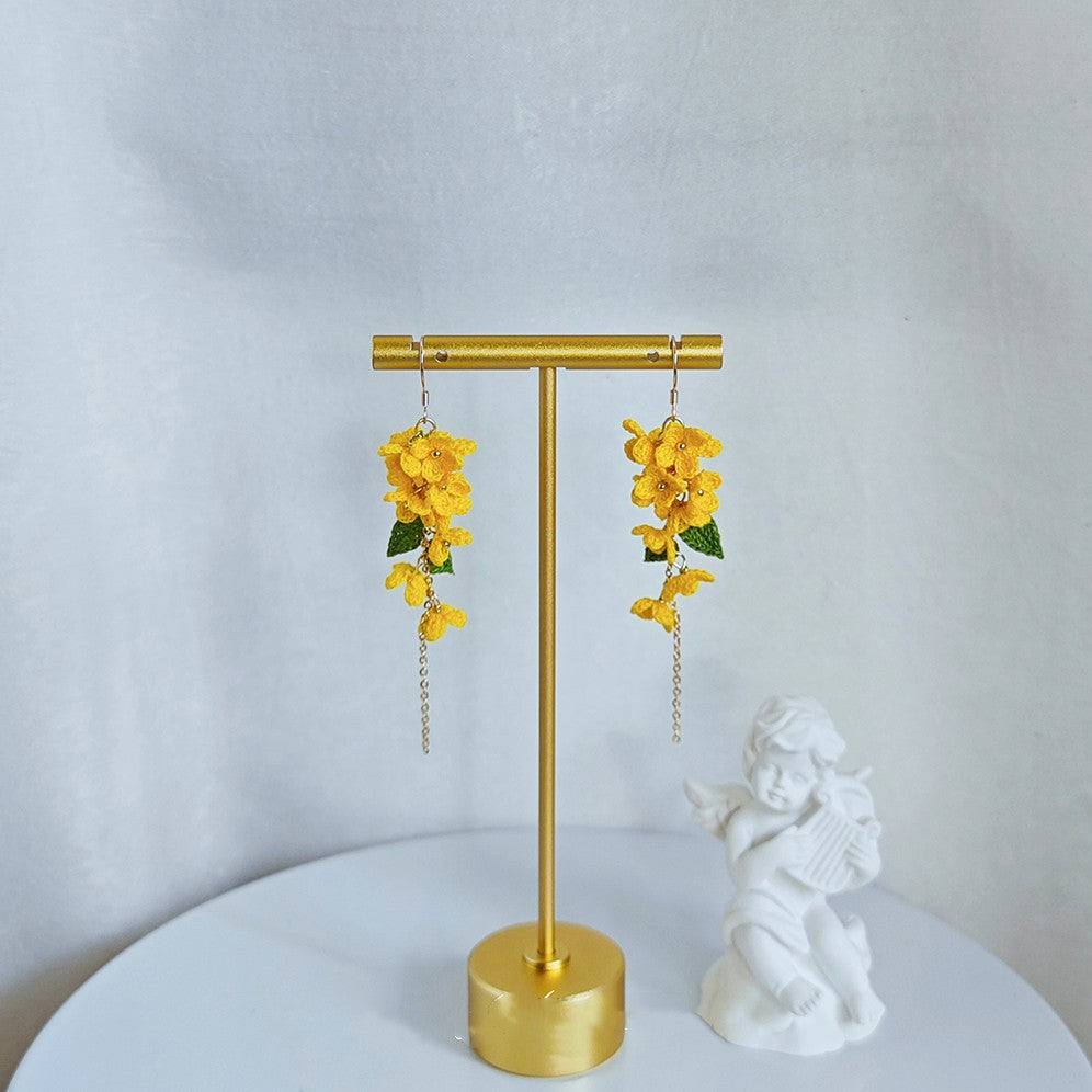 Vintage Osmanthus Flower Vine Earring Jewelry