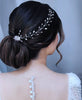 Rhinestone Hair Accessories Simple Handmade Woven Pearl Crystal Updo Modeling Headdress