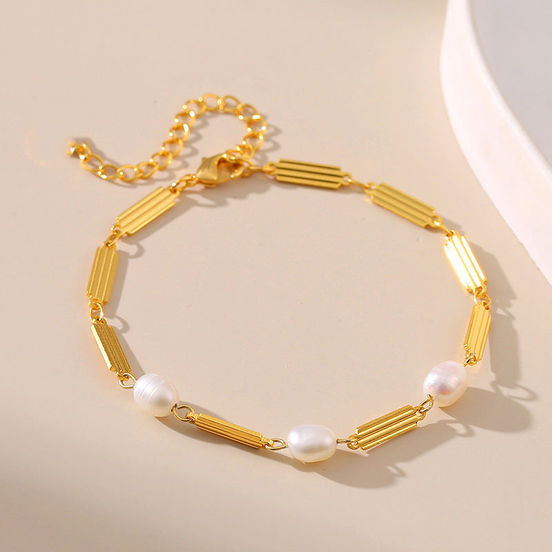 Pearl Grace Bracelet Handmade Elegant Chain