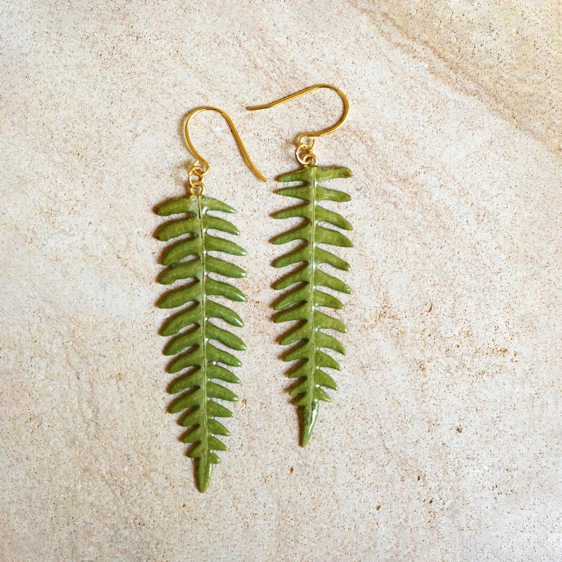 Women's Bohemian Fern Leaf Shaped Earrings