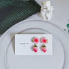 Micro Hook Rose Natural Pearl Olivine Beaded Earrings