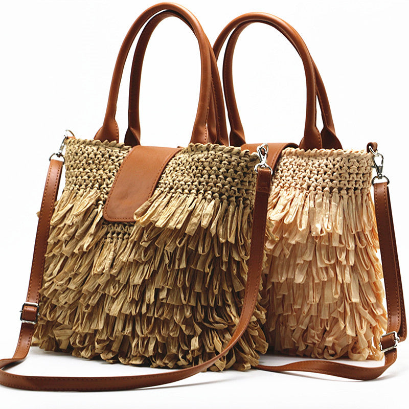 Women's Woven Hand One Shoulder Messenger Bag