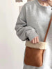 Faux Suede Lamb Wool Women's Shoulder Messenger Bag